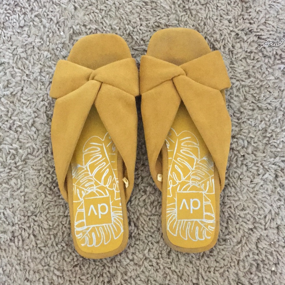 Dolce Vita yellow suede sandals